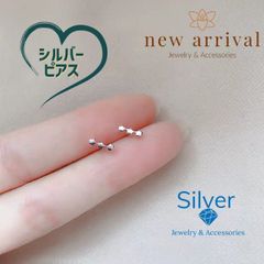 シルバー スターダスト スタッドピアス 両耳 トレンド 韓国 おしゃれ