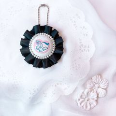 ハンドメイド　両面マタニティマーク　プリーツ　ブラック　完成品