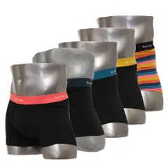 ポールスミス ボクサーパンツ 5枚セット 前閉じ 5枚組 Paul Smith Men's Trunk 5pack Black multi Cotton/Spandex S/M/Lサイズ M1A-914C-A5PCK4-79