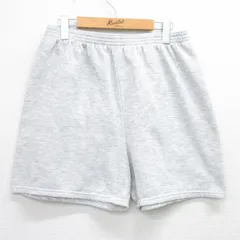 W30/古着 ベーシックエディションズ ショート スウェット パンツ ショーツ メンズ 90s 薄グレー 25jul03 中古 ボトムス 短パン ショーパン