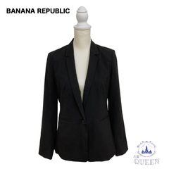 ☆美品☆ BANANA REPUBLIC バナナリパブリック テーラードジャケット フォーマル シンプルデザイン きれいめ レディース ブラック 2 v-96 送料無料