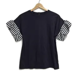 美品　ボーダーズアットバルコニー　ボーダーズショルダーティー　シャツ　黒　38 BORDERS at BALCONY tシャツ 「BORDERS BALCONY/ボーダーズ