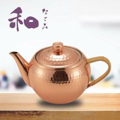 新品未開封 食楽工房 IH対応 銅製鎚目コーヒーサーバーケトル 800ml