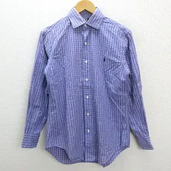 X★ ラルフローレン/Ralph Lauren チェック柄 長袖シャツ【37-80】紫MENS/18【中古】