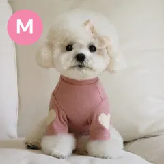 M　犬服　ハート　トレーナー　ドッグウェア  お散歩お出かけ