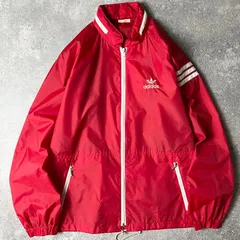 70s 80s adidas デサント製 収納 フード付き フルジップ ナイロン ジャケット M / 70年代 80年代 ビンテージ アディダス トレフォイル 3ストライプ
