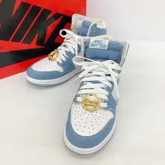 NIKE WMNS ナイキ ウィメンズ スニーカー シューズ AIR JORDAN 1 HIGH OG DENIM デニム レディース 23.5cm インディゴ 靴 DF16542■