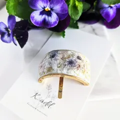 【再販】ポニーフック　ふんわり淡色〜パープル