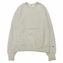 美品 チャンピオン CHAMPION S149 REVERSE WEAVE CREW リバースウィーブ クルーネック スウェット 長袖 トレーナー 目付き 裏起毛 ロゴ ワッペン サイドリブ プルオーバー カットソー トップス S グレー メンズ