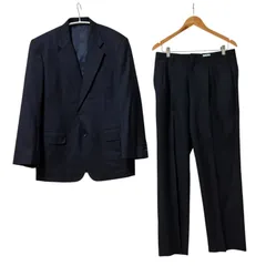 Z1534 高島屋 スーツ 上下セット 紺色 ウール混 メンズB104 W86サイズ