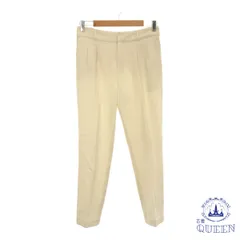 【訳アリ】 a.v.v アーヴェヴェ パンツ ボトム スラックス センタープレス 後ろゴム レディース ホワイト M 901-10084 送料無料 古着