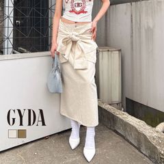 【即納】loinclothロングスカート GYDA ジェイダ 072440816401 gyda レディース ロングスカート フレアスカート フリーサイズ アイボリー カーキ GYDA スカート gyda ロングスカート 新品 正規品