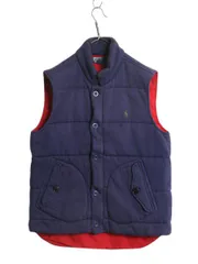【お得なクーポン配布中!】 00s ポロ ラルフローレン 中綿 スウェット ベスト メンズ L / オールド トレーナー フルジップ ライナー付き 重ね着 ワンポイント ネイビー