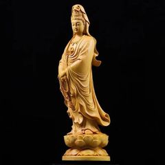 古美術　彫刻　観音様/H--0077 観音菩薩 木彫仏像 木製彫刻 観音様7000 - メルカリ