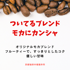 焙煎コーヒー豆　ついてるブレンド　モカにカンシャ　生豆200g