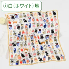 レディースファッション　ネコ ねこ 猫 キャット　キャッツ cats　 CAT　スカーフ　scarf　ネックウォーマー　シルク（絹）サテン地、正方形 小さい　約 52cm×52cm 生地は上質なシルクサテンを使用。（税込み3,960円）3,600円の商品。
