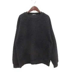 コムサイズム COMME CA ISM トレーナー ボア 長袖 ラウンドネック L 黒 ブラック /CT ■MOのサムネイル