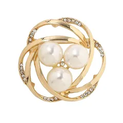 [ティグロス] TIGLOSS ブローチ コサージュ パール 卒業式 入学式 セレモニー ゴールド フォーマル ジャケット スーツ ギフト 結婚式 お呼ばれ ドレス パーティー ピン おしゃれ 5種 専用BOX付（インフィニティ）