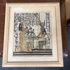 古代エジプトパピルス　絵画　額装