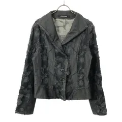 ケイコ キシ 日本製 総柄 デニムジャケット 1 ブラック KEIKO KISHI レディース