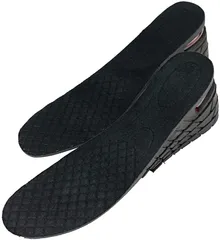 ノンブランド品 AINetJP シークレットインソール 身長アップ 中敷き 男女兼用 4段構造 衝撃吸収 ヒール サイズカット可能 22.5～27cm 左右(高さ最大7.5cm)