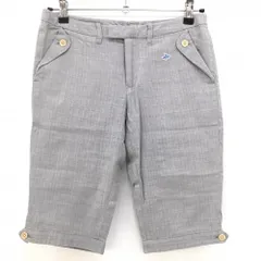 ★特価★パーリーゲイツ ハーフパンツ ライトグレー 細ストライプ ウール混  レディース 1(M) ゴルフウェア PEARLY GATES