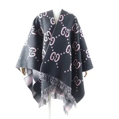 美品⭐️GUCCI インターロッキング GG柄 ケープコート ポンチョ イタリア製
