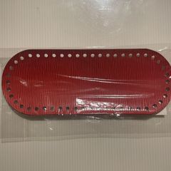 【編み物作品用底板】23cm×9cm50目レッドヴィトン風型押し nozomiさん製作 ロシアヤーン かぎ針編み ハンドメイド バッグ 糸 tシャツヤーン ズパゲッティ