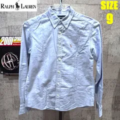 レディース ラルフローレン オックスフォード ボタンダウンシャツ 9 SLIM FIT サックスブルー ポニー刺繍 ワンポイント  RALPH LAUREN