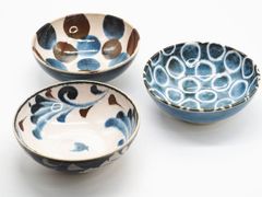 「在庫処分特価」Brush Blue 筆青 めん丼３客揃