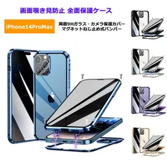 iPhone14ProMax ケース 両面ガラス 覗き見防止 ねじ止め カメラ保護 マグネットバンパー アイフォン14プロマックス カバー 全面保護 カメラカバー 透明 スマホケース アルミバンパー iPhone 14 Pro Max クリアケース