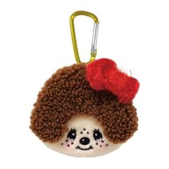 モンチッチ×ハローキティ フェイスミニポーチ カラビナ付き ポーチ 小物入れ