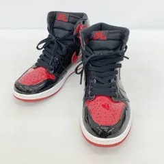NIKE ナイキ スニーカー シューズ AIR JORDAN 1 RETRO HIGH OG PATENT BRED エア ジョーダン 1 メンズ 26.5cm ブラック 靴 DF16862■