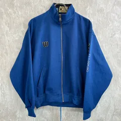 90s ウィルソン デカロゴ トラックジャケット ヴィンテージ ブルー L 90s ウィルソン デカロゴ トラックジャケット ヴィンテージ