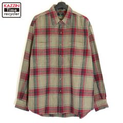 90s vintage INTERNATIONALWATERS チェック柄 長袖シャツ メンズ 表記Lサイズ