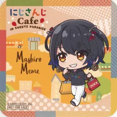 【中古】コースター ましろ爻(ミニキャラ/バスツアー) オリジナルコースター 「バーチャルYouTuber にじさんじCAFE in SWEETS PARADISE 第8弾」 コラボメニュー注文特典