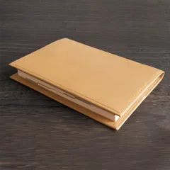 かばん屋さんのシンプルな本革レザーブックカバー★B6サイズ キャメル