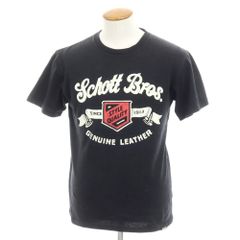 【中古】ショット schott コットン クルーネック 半袖Ｔシャツ ブラック【サイズM】【メンズ】