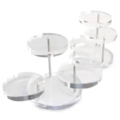 【新着商品】アクリル製 スタンド ディスプレイ 3段 アクセサリー ジュエリースタンド 2個セット ピアススタンド アクセサリースタンド (クリア) CATT VICHE