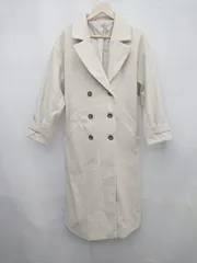 ◇ ◎ vis‐a‐vis ロング シンプル 通勤 長袖 コート サイズF ライトベージュ系 レディース P  【1310020002991】