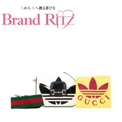  中古 美品 グッチ ショルダーバッグ アディダスコラボ シェリーライン ホースビット Aランク ホワイト レザー レディース メンズ GUCCI aidas 【送料無料】【名谷店】