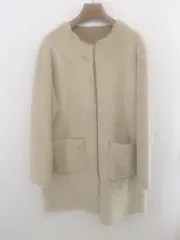 ◇ BACK NUMBER バックナンバー リバーシブル フェイクファー 長袖 コート サイズF ベージュ キャメル レディース E  【1303140009919】