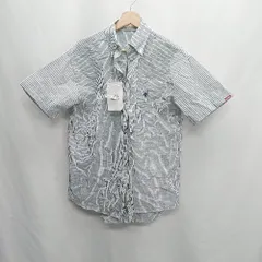 ◇ ⊇◎●未使用● Java　ジャバ ストライプ柄 半袖 ポロシャツ サイズS ネイビー レディース E  【1409240050506】