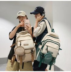 2025日系ファッションクールレトロワークショルダーバッグ韓国版ulzzang大学生ランドセル【カップルリュック】