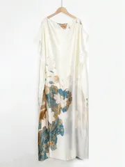 アクセサリー レディース スカーフ 1枚 花柄シフォンストール、女性用ビーチカバーアップ カット サテンスカーフ