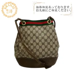 美品 極希少！gucci シェリーライン 巾着型ショルダーバッグ オールドグッチ 美品 極希少！gucci シェリーライン 巾着型ショルダーバッグ
