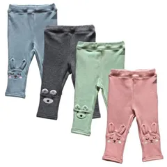 エルコペック シャギーくまレギンス 裏起毛 暖かい 冬 子供服 キッズ 男の子 女の子 長ズボン ゆったり ロングパンツ 保育園 幼稚園