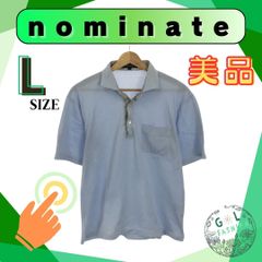 nominate トップス ポロシャツ 半袖 プルオーバー ボタン付き 胸ポケット シンプル カジュアル 大きいサイズ レディース ライトブルー L 日本製