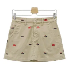 サイズ：0 JACK BUNNY ジャックバニー  コットン混 インナー付スカート 総柄 ベージュ系 [240101230526]# ゴルフウェア レディース ストスト