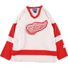 古着 90年代 スターター Starter NHL DETROIT RED WINGS デトロイトレッドウィングス  Vネック  メッシュ レプリカユニフォーム/eaa471918のサムネイル